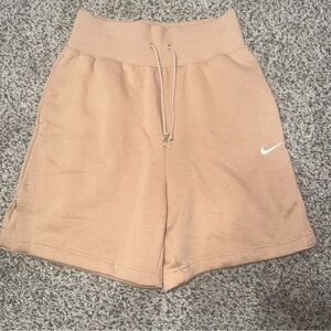 NWOT Nike Women’s Nude Fleece Drawstring Athletic Shorts